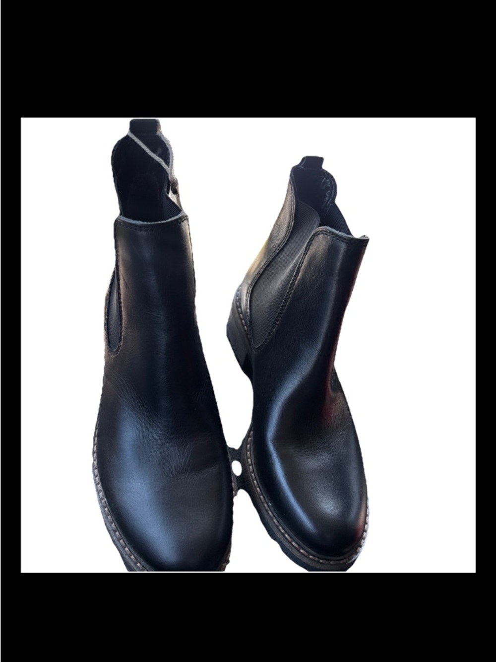 Women's Black Chelsea Ankle Boots - Classic Slip-On Leather